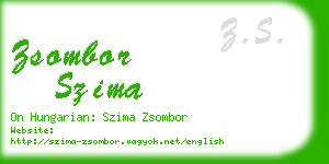 zsombor szima business card